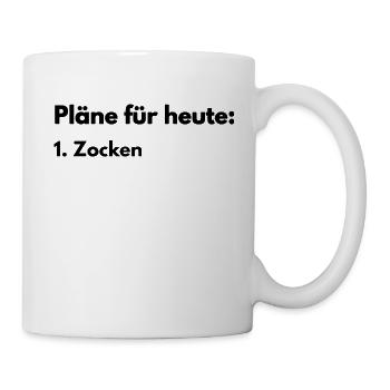 Zocker Gamer Shirt lustig | Gaming Kleidung - Tasse - Weiß - Rechts