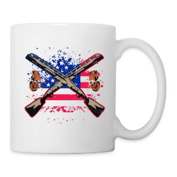 Clay pigeon shooting - Mug - white - Right