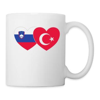 Slowenien Türkei Flagge Herz - Tasse - Weiß - Rechts