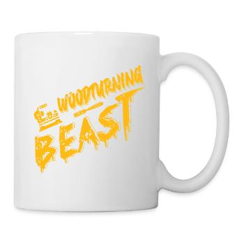 Woodturning BEAST Cool Retro Woodturner Designs - Mug - white - Right