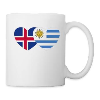 Iceland Uruguay Flag Heart - Mug - white - Right