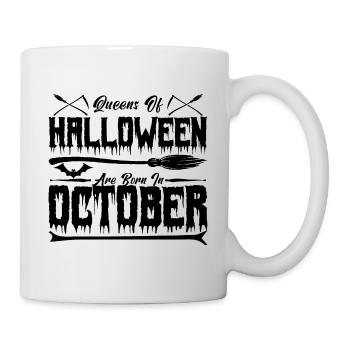 Halloween queens were born in October - Mug - white - Right