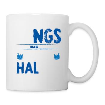 Jungs Pegel halten - Tasse - Weiß - Rechts