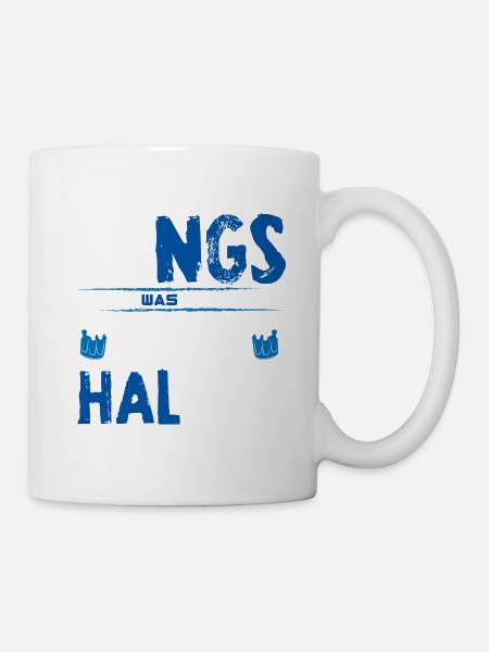 Jungs Pegel halten - Tasse - Weiß