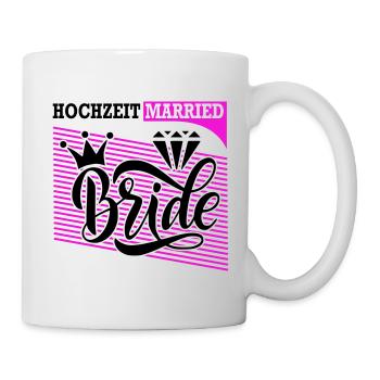 Hochzeit Married Braut Bride Ring Ehefrau Diamant - Tasse - Weiß - Rechts