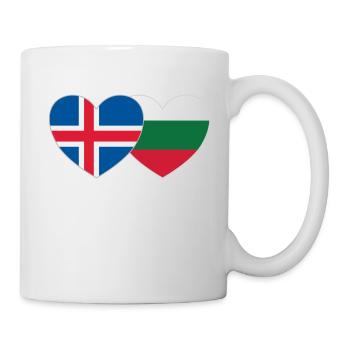 Iceland Bulgaria Flag Heart - Mug - white - Right