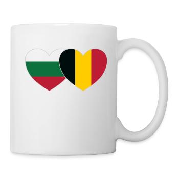 Bulgarie Belgique Drapeau Coeur - Mug blanc - blanc - Droite