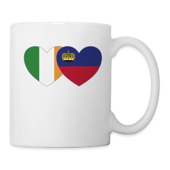 Irland Liechtenstein Flagge Herz - Tasse - Weiß - Rechts