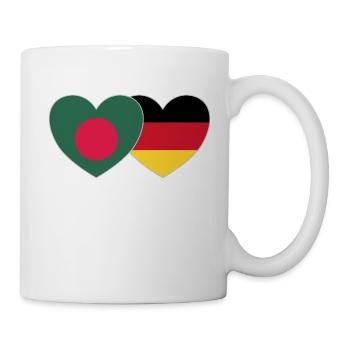Bangladesh Germany Flag Heart - Mug - white - Right