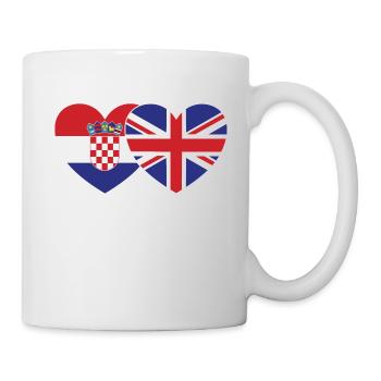 Croatia England Flag Heart - Mug - white - Right