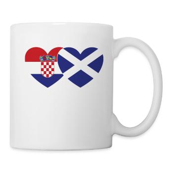 Croatie Écosse Flag Heart - Mug blanc - blanc - Droite