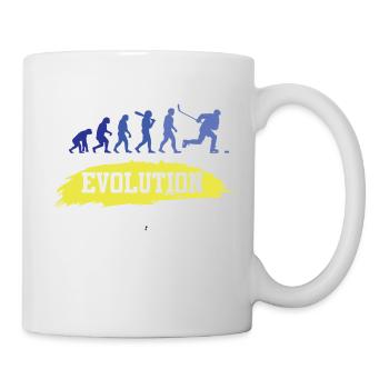 ice hockey lustig evolution - Tasse - Weiß - Rechts