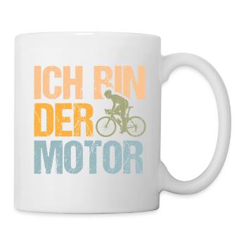 Fahrrad Ich bin der Motor - Tasse - Weiß - Rechts