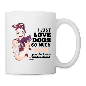 Tatouages de maman chien os de chiot - Mug blanc - blanc - Droite