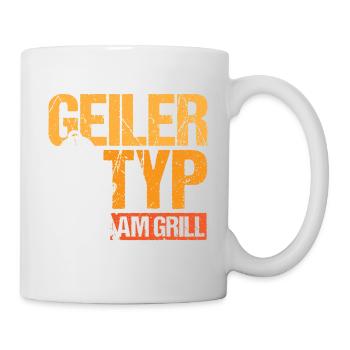 Grillen Bbq Geiler Typ am Grill - Tasse - Weiß - Rechts