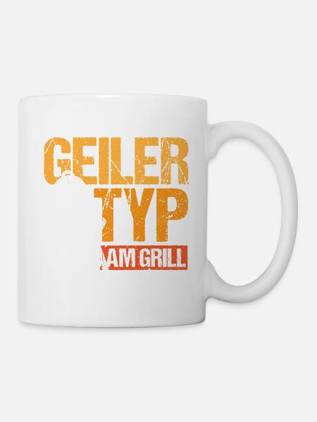 Grillen Bbq Geiler Typ am Grill - Tasse - Weiß