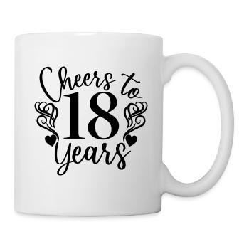 Vive le 18e anniversaire de 18 ans - Mug blanc - blanc - Droite
