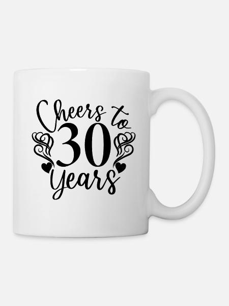 Prost auf 30 Jahre 30-jähriges Jubiläum - Tasse - Weiß