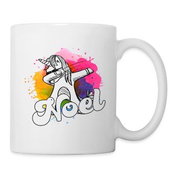 NOEL - Beau nom de garçon avec licorne cool - Mug blanc - blanc - Droite
