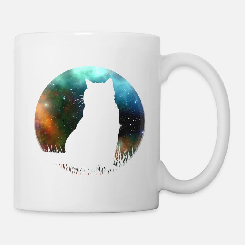 Cute galactic space cat - Mug - white