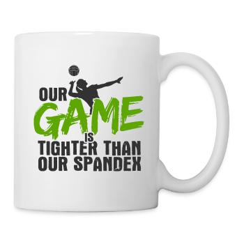 Volleyballer Spruch Für Volleyballspiel Volleyball - Tasse - Weiß - Rechts