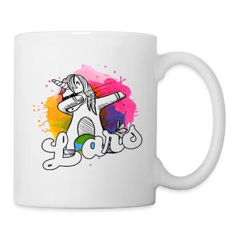 LARS - Beau nom de garçon avec licorne cool - Mug blanc - blanc - Droite