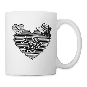 Angeln Angler-Romantik "catch and release" Angel - Tasse - Weiß - Rechts