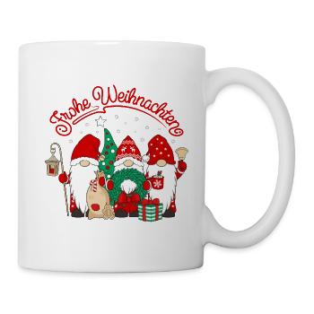 Wichtel Frohe Weihnachten Gnomies - Tasse - Weiß - Rechts