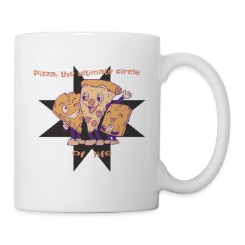 Pizza The Ultimate Circle Of Life Cheese Pizza - Mug - white - Right