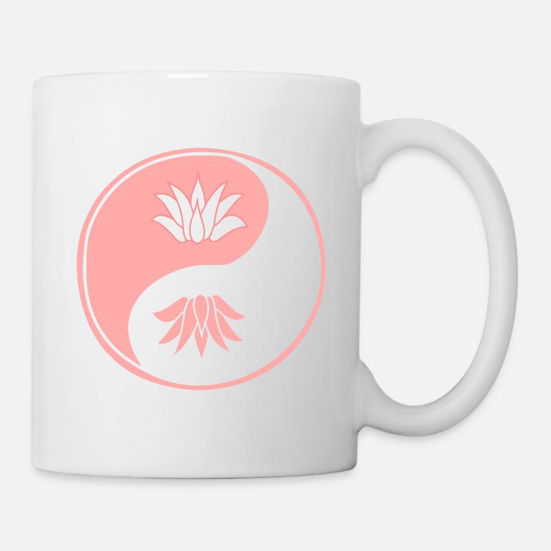 Lotus Ying Yang - Mug - white