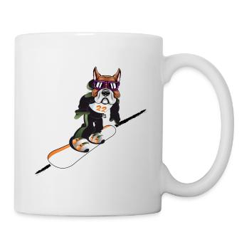 snowboarder "freestyle-snowboard-dog" boardermodus - Tasse - Weiß - Rechts