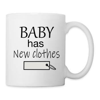 Bébé a de nouveaux vêtements - Mug blanc - blanc - Droite