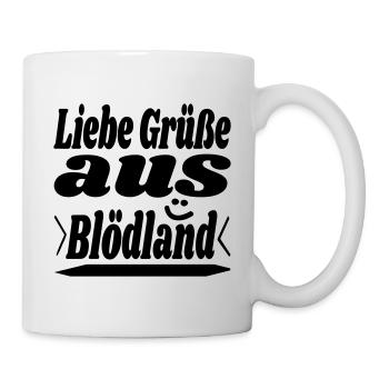 liebe grüße - Tasse - Weiß - Rechts