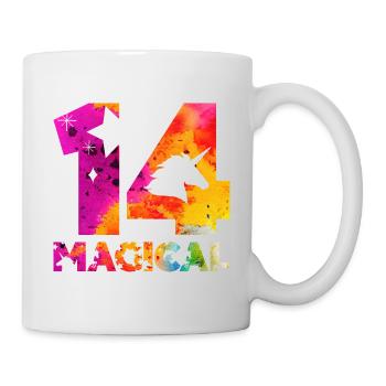 MAGICAL 14TH BIRTHDAY UNICORN - Mug - white - Right