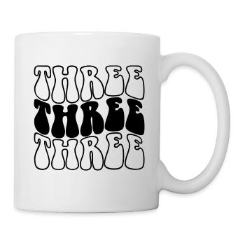 3 ans, fête du 3ème anniversaire Enfants, garçons et filles - Mug blanc - blanc - Droite