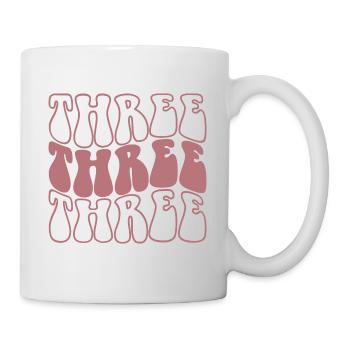 3 Jahre alt, 3. Geburtstag Party Kinder, Jungen & Mädchen - Tasse - Weiß - Rechts