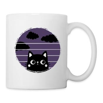 Meme Cool Ninja Cat is Watching Night Dream - Mug - white - Right