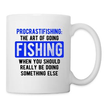 Angler Spruch zum Angeln Angel - Tasse - Weiß - Rechts