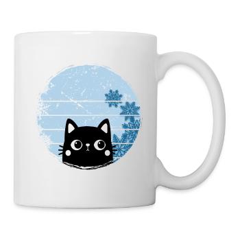Ice bathing winter swimmer "Icebath Winter Cat" - Mug - white - Right