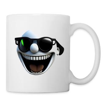 Lachendes Gesicht - Tasse - Weiß - Rechts