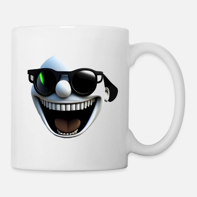 Lachendes Gesicht - Tasse - Weiß