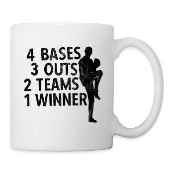 Baseball - Tasse - Weiß - Rechts
