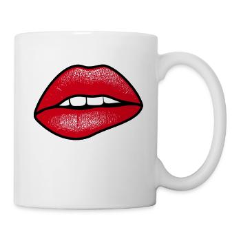 Lippen - Tasse - Weiß - Rechts