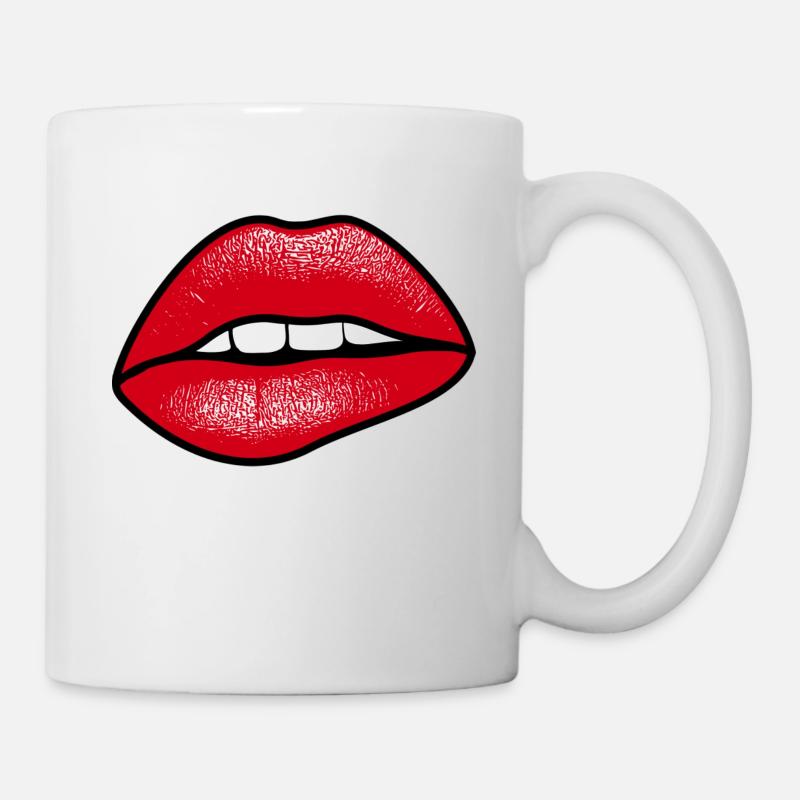 Lippen - Tasse - Weiß
