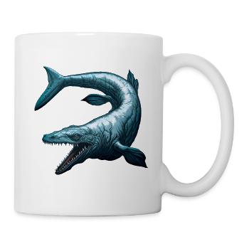 Mosasaurier - Tasse - Weiß - Rechts