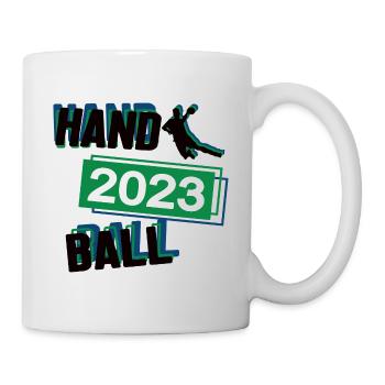 Handball 2023 Handballer Handballspiel Ballsport - Tasse - Weiß - Rechts