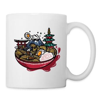 kawaii ramen sweet anime food délicieuse soupe de nouilles - Mug blanc - blanc - Droite