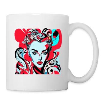 Beauty pop art - Mug - white - Right