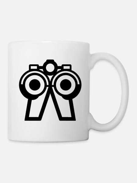 Fernglas - Tasse - Weiß