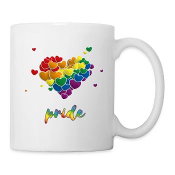 Rainbow Hearts Splash Pride - Tasse - Weiß - Rechts